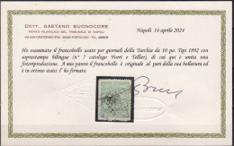 Turchia-0102A - Certificato Valore Per Giornali N.7 - Emissione 1892 -Qualità A Vostro Giudizio. - Used Stamps