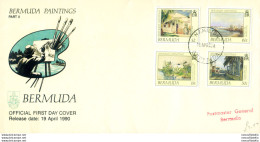 Annata Completa 1990. 4 FDC. - Bermudas