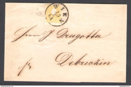 1858 Austria Impero, Effige Imperatore Francesco Giuseppe I , N° 6 - 2 Kreuzer Giallo Usato I° Tipo , Isolato Su Busta - Other & Unclassified