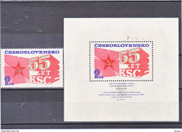 TCHECOSLOVAQUIE 1976 Michel 2323 + Bl 32 NEUF** MNH - Nuevos