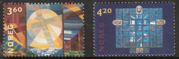 Norway Norge 2000 Altarpieces From Church In Ski  Mi 1364-1365  MNH(**) - Covers & Documents