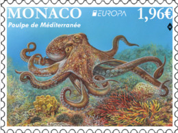 Monaco.2024.Europa CEPT.Underwater Fauna And Flora.1 V. ** . - Unused Stamps