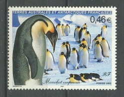 TAAF 2003  N° 360 ** Neuf MNH Superbe C 5,50 € Faune Oiseaux Manchot Empereur  Birds Fauna Animaux - Ungebraucht