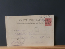 FRANCE/2184  CP FRANCE  10C ROUGE SEMEUSE LIGNEE POUR LA BELG.  1906 - 1903-60 Sower - Ligned