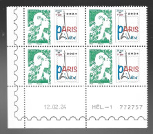 France 2024 -  Yv N° 5764 ** - Paris - Philex (coin Daté) - Nuevos