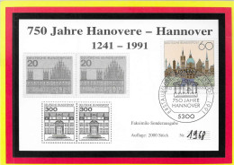 Postzegels > Europa > Duitsland > West-Duitsland > 1990-1999 >kaart Met No, 1491 (17308) - Cartas & Documentos