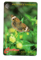 Papillon Butterfly  Caribbean Card Télécarte Antigua & Barbuda Phonecard (K 356) - Antigua And Barbuda