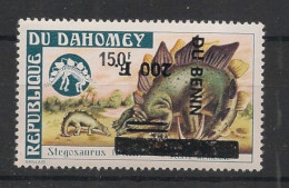 BENIN - 1994 - N°Mi. 610 - Dinosaure - VARIETE Surcharge Inversée / Inv. Ovpt. - Neuf** / MNH / Postfrisch - Benin - Dahomey (1960-...)