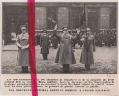 Bruxelles - Nouveaux Officiers à L'Ecole Militaire - Orig. Knipsel Coupure Tijdschrift Magazine - 1937 - Unclassified