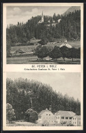 AK St. Peter I. Holz, Gritschachers Gasthaus, Ortsansicht  - Autres & Non Classés