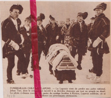Laponie - Funérailles Chez Les Lapons - Orig. Knipsel Coupure Tijdschrift Magazine - 1937 - Ohne Zuordnung