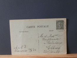 FRANCE/2191   CP  FRANCE   15C VERT SEMEUSE LIGNEE . POUR LA HOLLANDE - 1903-60 Sower - Ligned