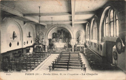 FRANCE - Paris - Ecole Libre - La Chapelle - Carte Postale Ancienne - Education, Schools And Universities