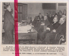 Louvain Leuven - Prof Taylor, Prix Nobel à L'Université - Orig. Knipsel Coupure Tijdschrift Magazine - 1937 - Non Classés