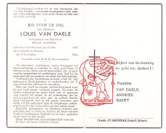 DP Louis Van Daele ° Sint-Pauwels Sint-Gillis-Waas 1897 † Belsele Sint-Niklaas 1952 X Emma Andries // Baert - Images Religieuses