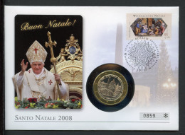 Vatikan Numisbrief 2008 Papst Benedikt XVI Weihnachten 2008 (Num312 - Zonder Classificatie