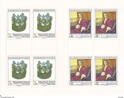 TCHECOSLOVAQUIE 1979 CHATEAU DE PRAGUE 2 FEUILLES Yvert 2333-2334, Michel 2505-2506 KB NEUF** MNH - Nuovi