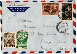 1, 10 POLAND, 1948, AIR MAIL, COVER TO BELGIUM - Otros & Sin Clasificación