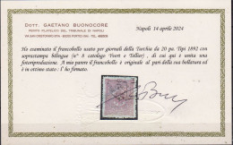 Turchia-0102B - Certificato Valore Per Giornali N.8- Emissione 1892 -Qualità A Vostro Giudizio. - Oblitérés