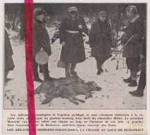 Bialowicz - Général Goering à La Chasse Au Loup - Orig. Knipsel Coupure Tijdschrift Magazine - 1937 - Non Classés