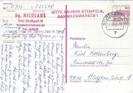 Postzegels > Europa > Duitsland > West-Duitsland > Postwaardestukken > Briefkaart 60 Lila (17313) - Cartes Postales - Oblitérées