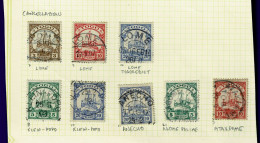 Ref 1649 - Germany German Colony Of Togo - 8 Yacht Stamps Picked For Village / Town Cancellations - Togo