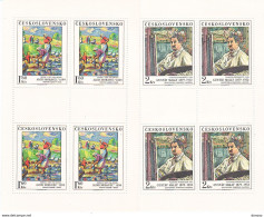 TCHECOSLOVAQUIE 1979 PEINTURES 4 FEUILLES Yvert 2360-2363, Michel 2534-2537 KB NEUF** MNH - Ungebraucht