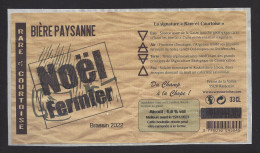 Etiquette De Bière Noël Fermier  -   Ferme Brasserie  De La Vallée  à  Rarécourt  (55) - Bière