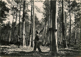 40 - Landes - La Lande - Dans La Forêt - Les Résiniers Au Travail - Animée - Folklore - Scènes Et Types - Mention Photog - Autres & Non Classés