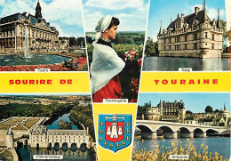 37 - Indre Et Loire - Touraine - Multivues - Blasons - Folklore - Carte Neuve - CPM - Voir Scans Recto-Verso - Andere & Zonder Classificatie