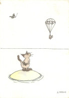 Animaux - Chats - Dessin - Illustration - Alexander Rinesch - Parachute - CPM - Voir Scans Recto-Verso - Chats