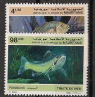 MAURITANIE - 1986 - N°YT. 592 à 593 - Poissons - Neuf Luxe ** / MNH / Postfrisch - Mauritanie (1960-...)