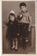 JEWISH JUDAICA TURQUIE CONSTANTINOPLE  FAMILY ARCHIVE PHOTO ENFANT KID SCOUT 8.7X13.7cm. - Personnes Anonymes