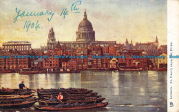 R040014 London. St. Pauls From The River. Tuck. Oilette. 1904 - Sonstige & Ohne Zuordnung