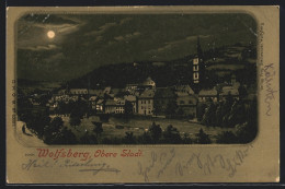 Mondschein-Lithographie Wolfsberg /Kärnten, Obere Stadt Mit Kirche  - Autres & Non Classés