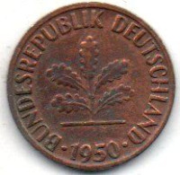 1 Pfennig 1950F (photo De Pile Unique Pour Toute Les Pièces) - 1 Pfennig