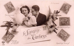 COUPLES - Le Langage Des Timbres - Pourquoi N'ai Je Pas De Réponse? ... - Carte Postale Ancienne - Paare