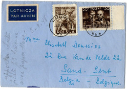 1, 13 POLAND, 1948, AIR MAIL, COVER TO BELGIUM - Otros & Sin Clasificación