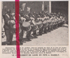 Hasselt - 11° Regiment De Ligne En Fete - Orig. Knipsel Coupure Tijdschrift Magazine - 1937 - Sin Clasificación