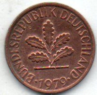 1 Pfennig 1979D (photo De Pile Unique Pour Toute Les Pièces) - 1 Pfennig