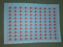 Croatia 1992 Sheet Red Cross Solidarity One Half IMPERFORATED, Perforated Only Horisontally - Croacia