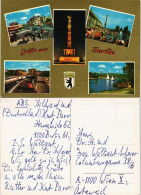 Berlin Mehrbild-AK Mit 5 Stadtteilansichten U.a. Siegessäule 1970 - Other & Unclassified