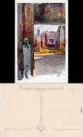 Postcard AK Pompei Künstlerkarte: Casa Di Cornelio Rufo (signiert) 1923 - Sonstige & Ohne Zuordnung
