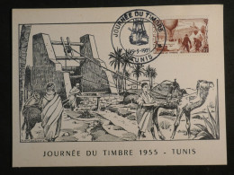 DO 7  TUNISIE  CARTE  1855 JOURNEE TIMBRE   + AFF. INTERESSANT++ - Lettres & Documents