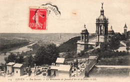 FRANCE - Rouen - Bonsecours - Le Monument De Jeanne D'Arc Et La Seine - Carte Postale Ancienne - Rouen