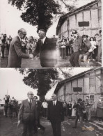 VALERY GISCARD D'ESTAING  -  LOT DE 4 PHOTOS STUDIO RAYMOND A DAX 40  - - Célébrités