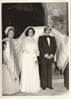 JEWISH JUDAICA TURQUIE CONSTANTINOPLE  FAMILY ARCHIVE GRAND PHOTO FEMME HOMME WOMAN WEDDING 13X18cm. - Persone Anonimi