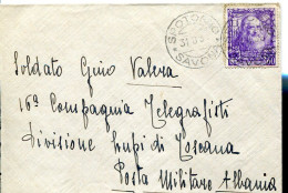 X0457 Italia, Circuled Cover 1938 To Albania, With Stamp 50c. Portrait Of Leonardo Da Vinci - Other & Unclassified