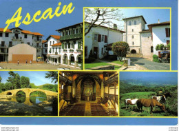 64 ASCAIN Hôtel Restaurant De La Rhune Fronton Pelote Basque Chevaux Pont VOIR DOS Postée De AINHOA Timbre Vacances - Ascain