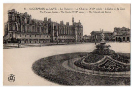 78 / SAINT-GERMAIN-EN-LAYE - Le Parterre, Le Château, L'Eglise Et La Gare - St. Germain En Laye (Schloß)
